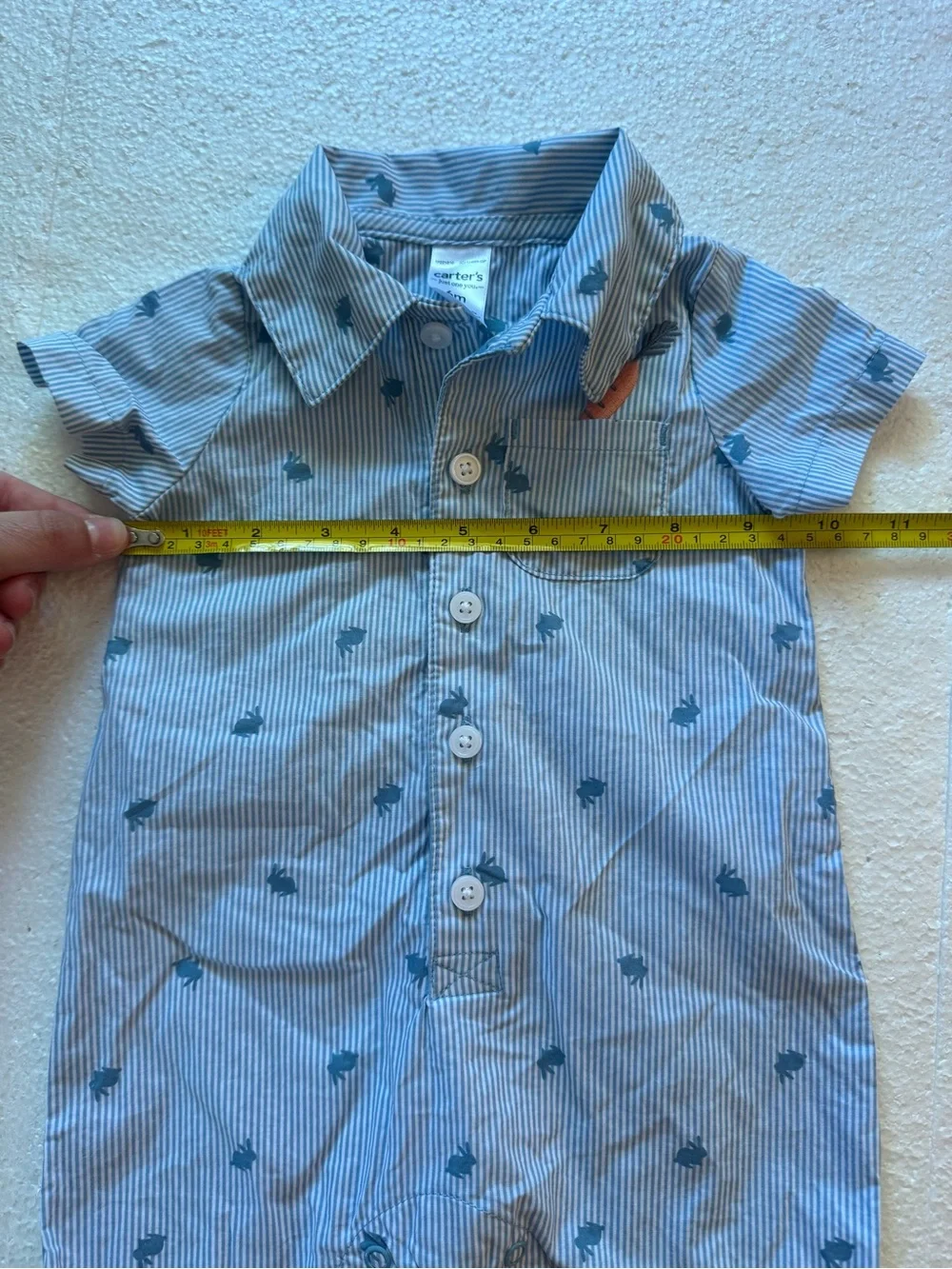 Carters Easter Collared Romper 6 Months